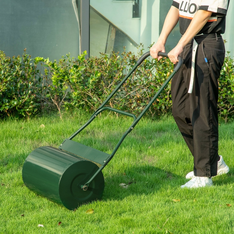 Best 40L Lawn Roller Drum Scraper Bar Collapsible Handle Water or Sand Filled Φ32cm Green - Image 10