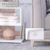 Best Side Table Square Coffee Table Modern End Table with 2 Tier Storage Shelves for Living Room, Bedroom, White - Image 6