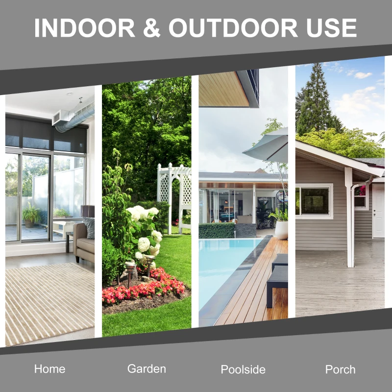 Best 3 Seater All Weather Outdoor Sofa, Garden Rattan Sofa with Cushions and Mental Frame, Grey - Image 7