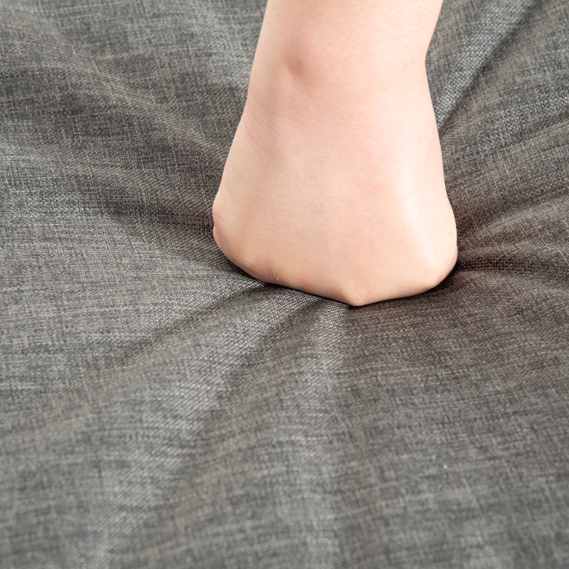 Best 3 Pieces Outdoor PE Rattan Sofa Set, Patio Wicker Conversation Chaise Lounge Furniture w/ Tempered Glass Table-top & Soft Padded Cushion for Garden, Backyard, Lawn, Grey - Image 10