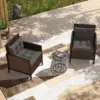 Best 2-Piece Seat Cushions Back Pillows Replacement, Patio Chair Cushions Set for Indoor Outdoor, Charcoal Grey - Image 7
