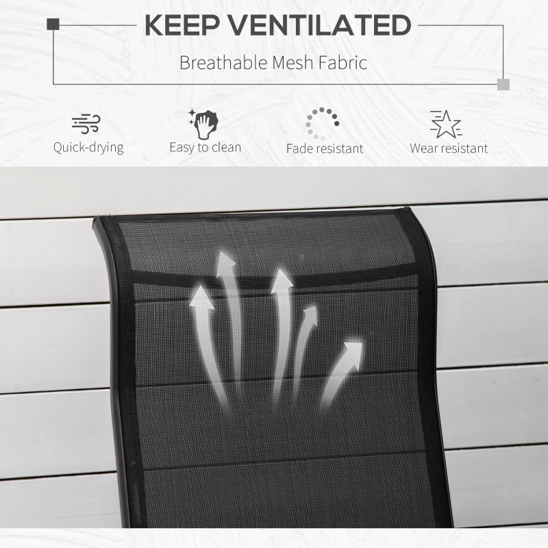 Best Outdoor Gliding Rocking Chair with Sturdy Metal Frame Garden Comfortable Swing Chair, Black - Image 6