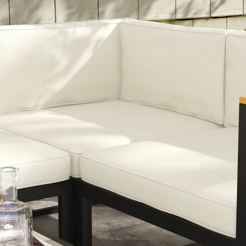 Best Outdoor Replacement Seat Cushions for Rattan Furniture, 7 Seat Cushions and 7 Back Cushions for Patio Conversation Set - Image 8