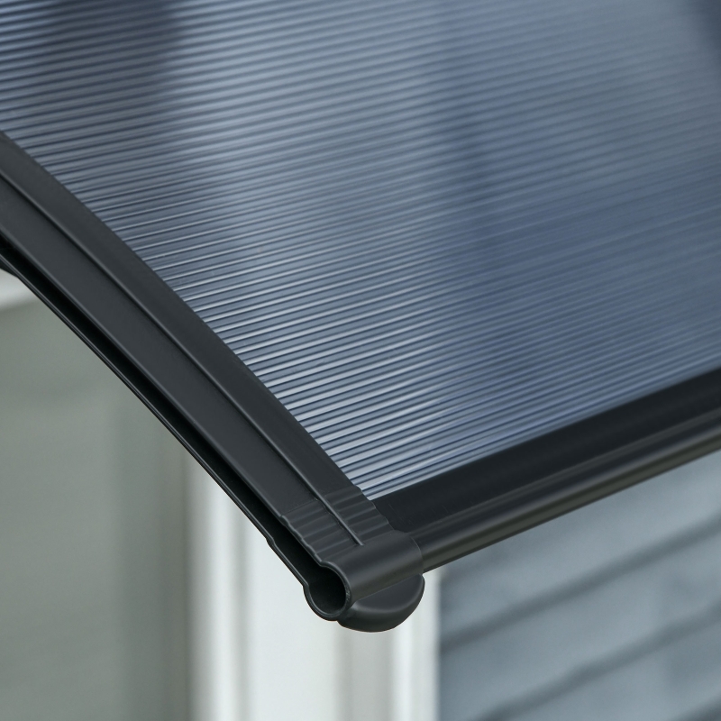 Best Door Canopy Awning Outdoor Window Rain Shelter Cover for Front/Back Door Porch Black 100 x 75cm - Image 9