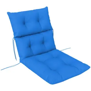 Best 115 x 56cm Rocking Chair Padded Seat Cushion - Blue