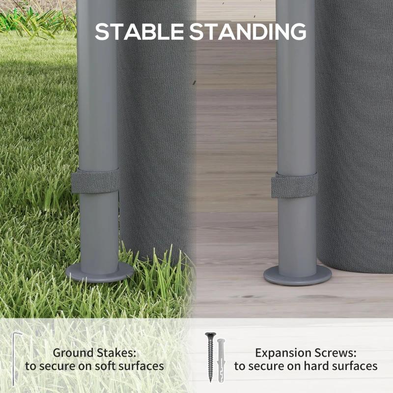 Best 3 x 3 m Solar LED Metal Gazebo - Dark Grey - Image 7