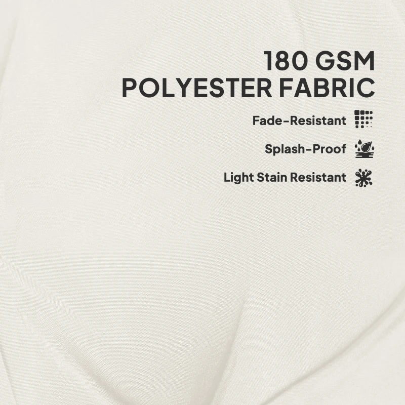 Best Set of Four Padded Garden Seat Cushions - White - Image 5