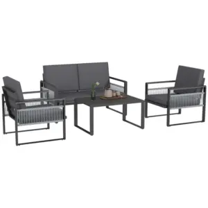 Best Four-Piece Aluminium Garden Dining Set, with Cushions