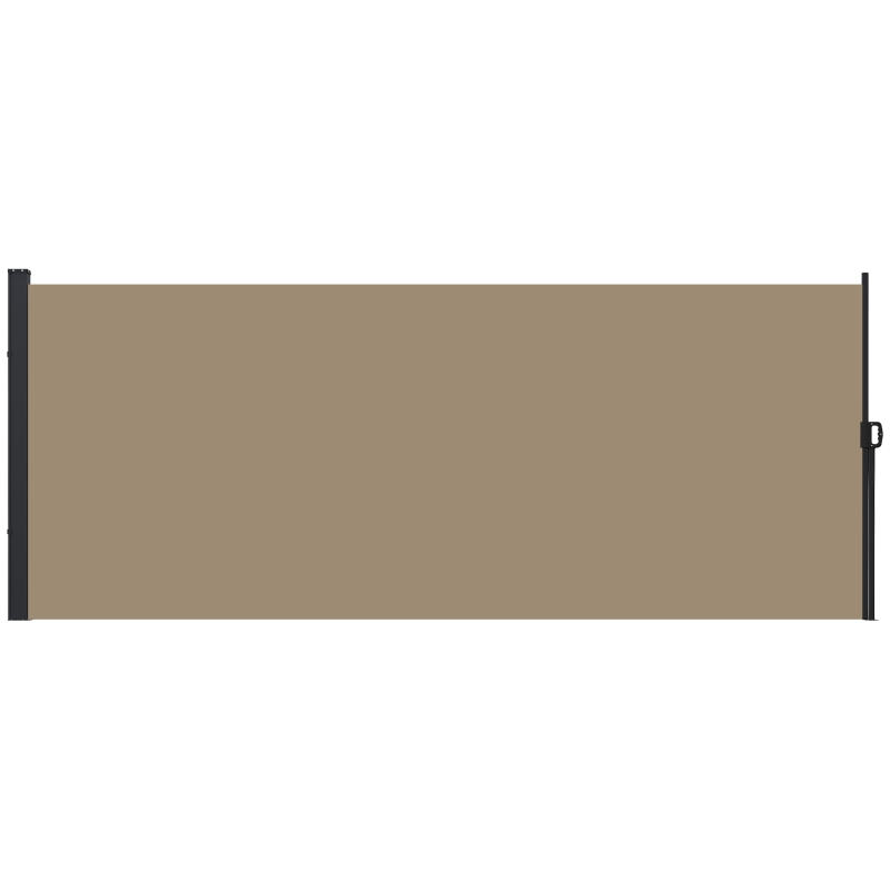 Best Retractable Side Awning, Outdoor Privacy Screen for Garden, Hot Tub, Balcony, Terrace, Pool, 400 x 160cm, Khaki