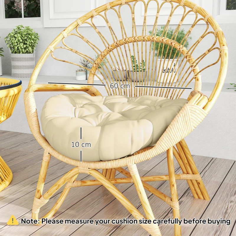 Best Set of Two Φ60cm Outdoor Cushions - Beige - Image 3