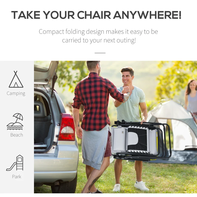 Best Zero Gravity Lounger Chair, Folding Reclining Patio Chair with Padded Seat, Cup Holder, Soft Cushion and Headrest for Poolside, Camping, Light Grey - Image 5