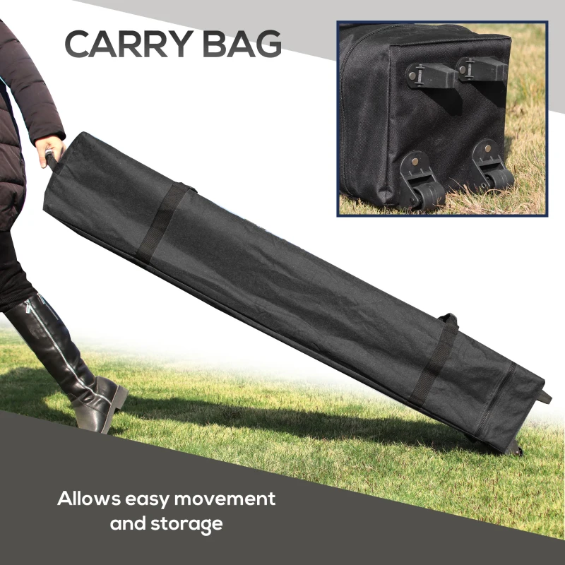 Best 3 x 3(m) Pop Up Gazebo with Mosquito Netting, 1 Person Easy up Marquee Party Tent with 1-Button Push, Double Roof, Carry Bag, Sandbags, Height Adjustable Instant Shelter, Grey - Image 8