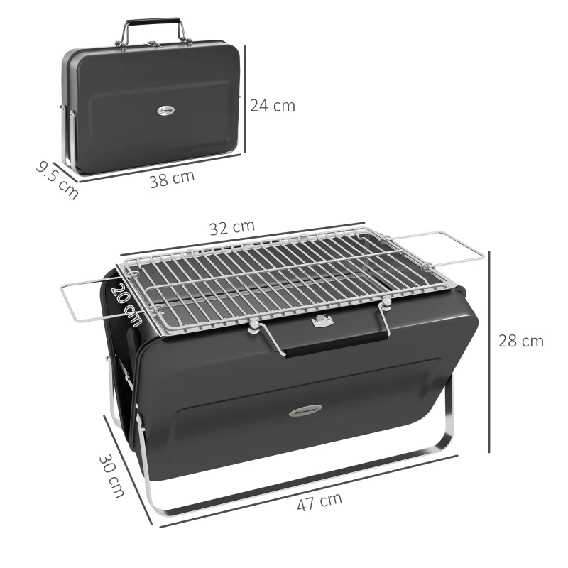 Best Metal Suitable-Style Portable BBQ Grill - Black - Image 3