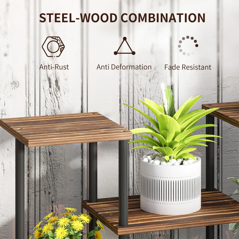Best Four-Tier Wooden Shelf Plant Stand - Image 5
