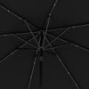 Best 2.7m Outdoor Patio Garden Umbrella Parasol with Tilt Crank and 24 LEDs Lights, Black - Image 9