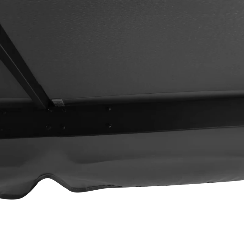 Best 3 x 3(m) Patio Gazebo Canopy Garden Pavilion Tent Shelter Marquee with 2 Tier Water Repellent Roof, Mosquito Netting and Curtains, Aluminium Frame, Dark Grey - Image 8