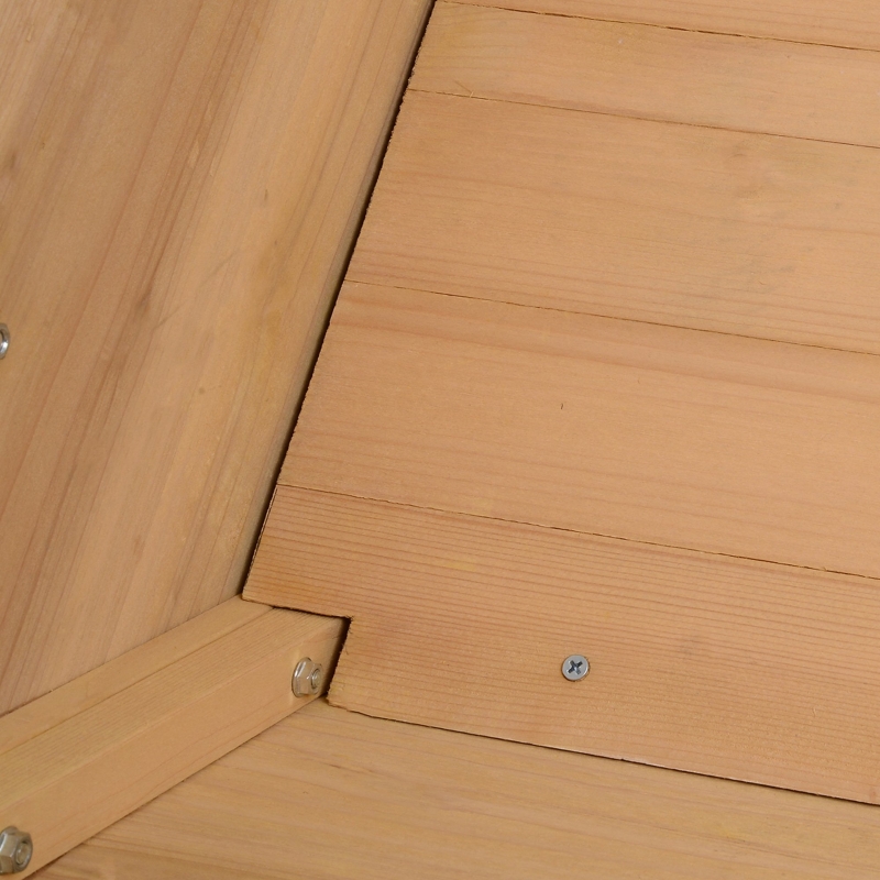 Best Large Fir Wood Raised Plant Stand Oak Tone - Image 9