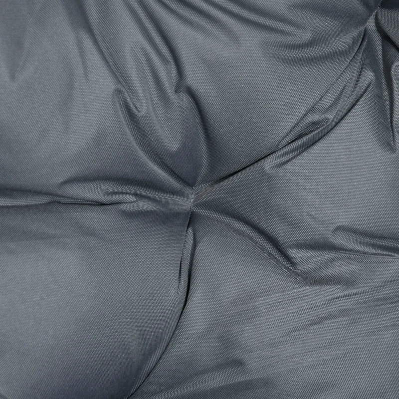 Best Folding Rattan Egg Chair, Freestanding Basket Chair with Cushion, Bottle Holder Bag for Outdoor or Indoor, Grey - Image 8