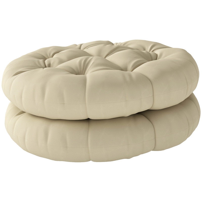 Best Set of Two Φ60cm Outdoor Cushions - Beige - Image 11