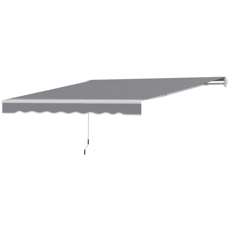 Best 2 x 2.5m Manual Retractable Awning - Dark Grey - Image 11