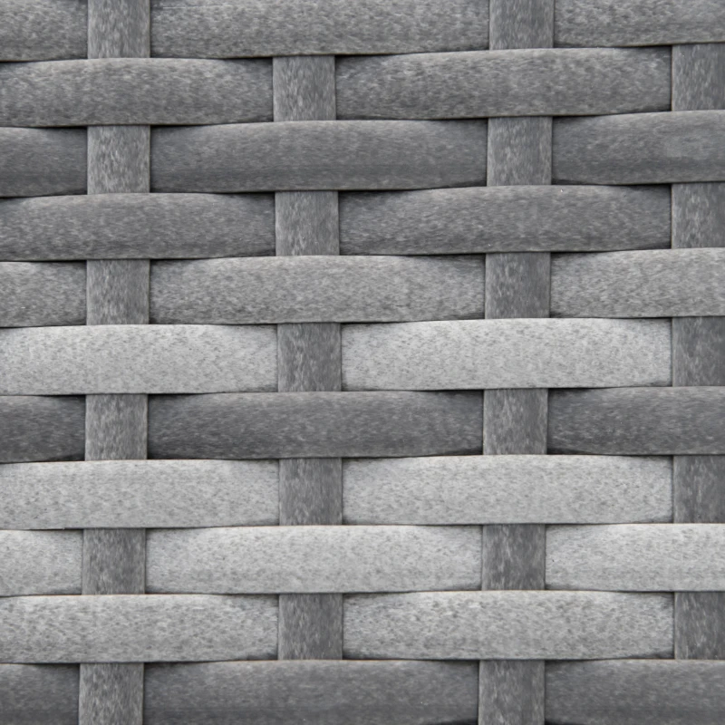 Best 2 Seater Rattan Sofa with Cushions, 2-in-1 PE Rattan Daybed Sofa with Left Up or Down Armrests, Garden Chaise Lounger Loveseat for Outdoor, Patio, Mixed Grey - Image 8