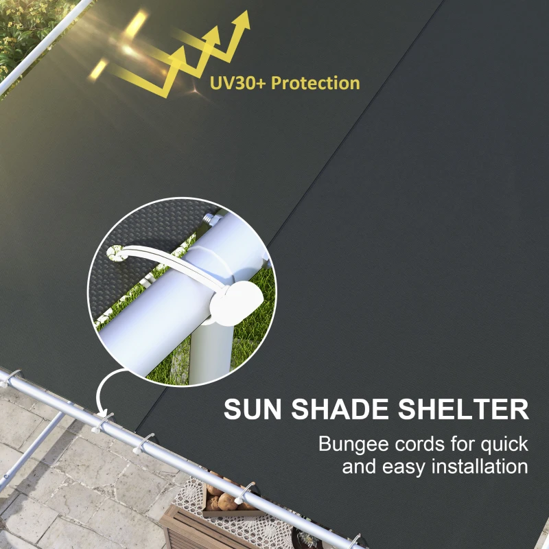 Best 3 x 3(m) Mobile Pergola Kit, Portable Garden Gazebo with Wheels, Sandbags, Steel Frame, UV-Resistant - Image 5