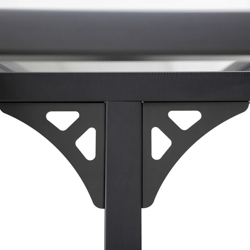 Best 4.35 x 3m Outdoor Patio Gazebo Pergola, Retractable Pergola Canopy Aluminum Post & PC Roof, Grey - Image 7