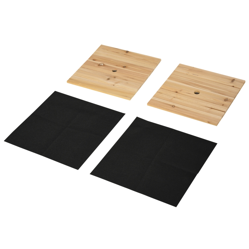 Best 37L Wooden Garden Planter & Bench Combination Garden Raised Bed Patio Park Natural 176 x 38 x 40 cm - Image 11