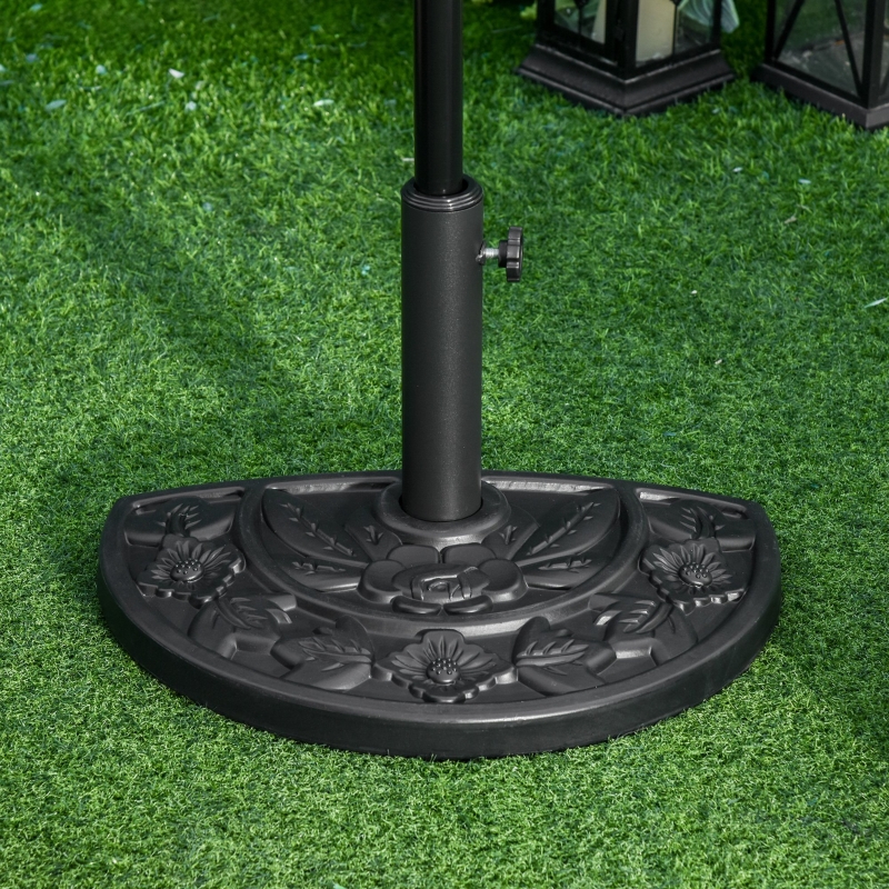 Best 9kg Cement Concrete Half Round Parasol Base Umbrella Stand Garden Outdoor Accessories - Adjustable Coupler Suitable Umbrella Rod: Φ3.5cm, Φ3.8cm, Φ4.8cm - Image 11