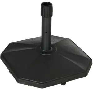 Best 18kg Patio Parasol Base, Garden Concrete Umbrella Base, Outdoor Umbrella Stand Holder for Parasol Poles 34mm, 38mm and 48mm, Black