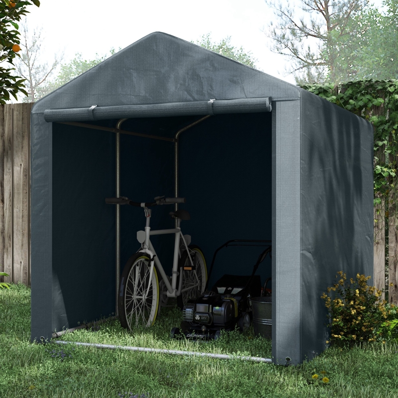 Best 1.6 x 2.2m Garden Storage Shed Tent, with Accessories - Dark Grey - Image 10