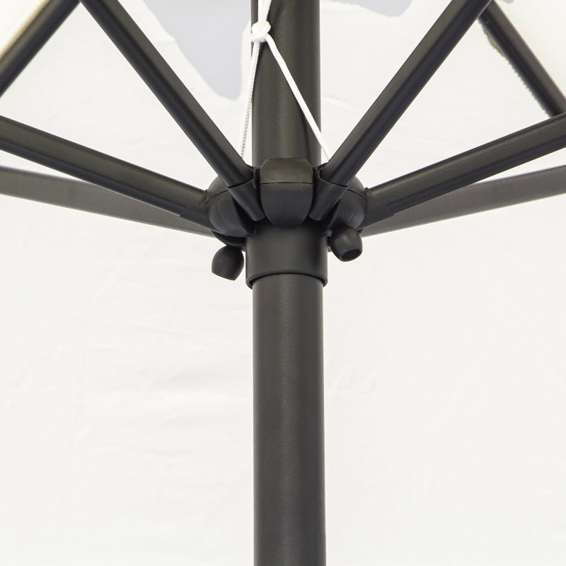 Best2.6M Garden Parasol Umbrella with Tilt and Crank, Outdoor Sun Parasol Sunshade Shelter with Aluminium Frame, Cream White - Image 10