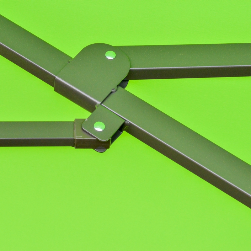 Best 4.6M Sun Umbrella Canopy Double-sided Crank Sun Shade w/ Cross Base Green - Image 9