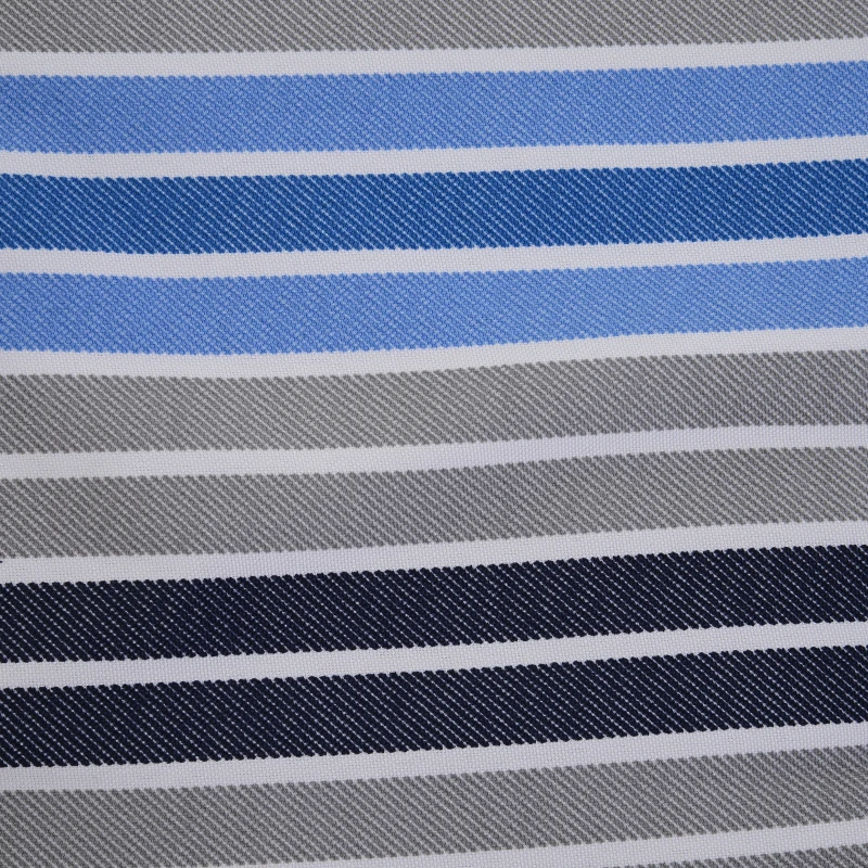 Best Polyester Set Of 2 Swing Chair Cushion Blue Stripes - Image 7