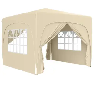 Best 3 x 3m Pop-Up Gazebo Shelter, with Accessories - Sand