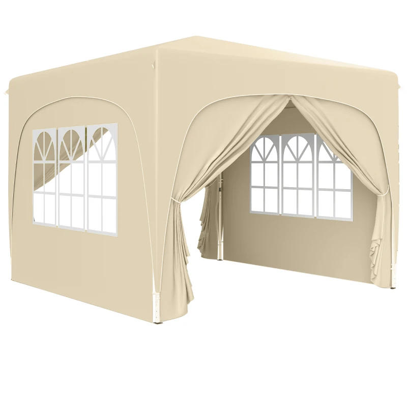 Best 3 x 3m Pop-Up Gazebo Shelter, with Accessories - Sand