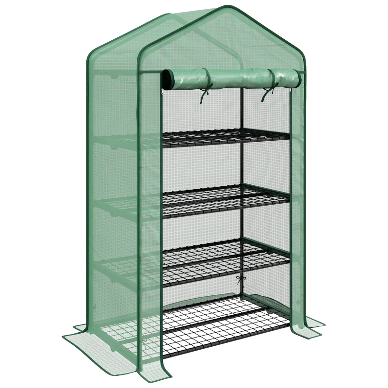 Best Four-Tier Mini Greenhouse, with Reinforced Plastic Cover