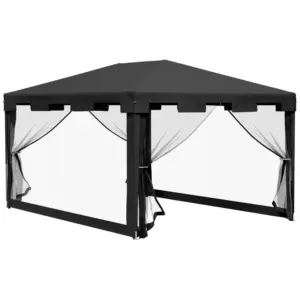 Best 4 x 3 m Party Tent Wedding Gazebo Outdoor Waterproof PE Canopy Shade with Panel