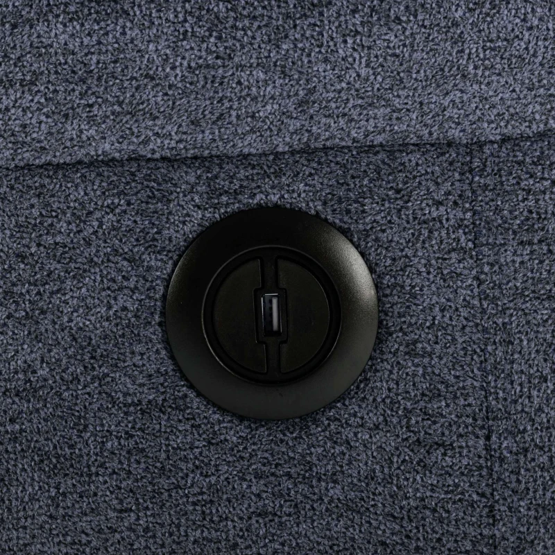 Electric Recliner Armchair with Heating Massage Points, USB Ports, Side Pockets, Executive Power Lift Massage Chair, 92x94x105 cm, Light Grey-Blue - Image 7