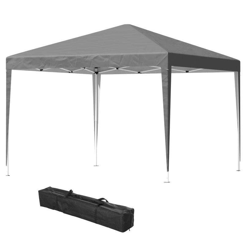 Best 3 x 3 m Garden Pop Up Gazebo Marquee Party Tent Wedding Canopy, Height Adjustable with Carrying Bag, Grey - Image 11