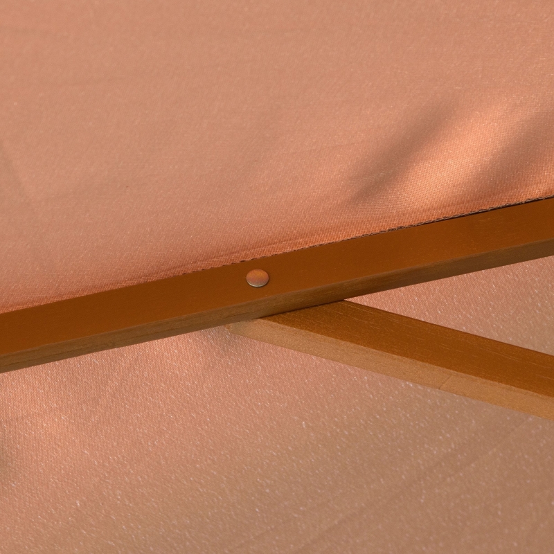 Best 3(m) Garden Umbrella Wooden Parasol 8 Ribs Bamboo Sun Shade Patio Outdoor Umbrella Canopy Khaki - Image 12