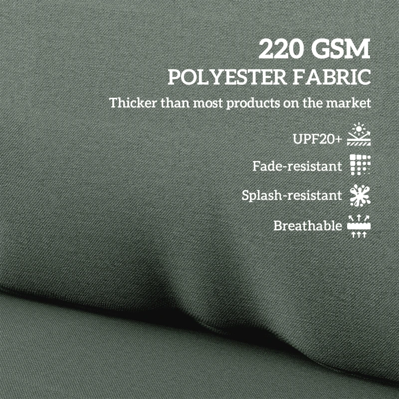 Best 2 Seater Pallet Furniture Cushions Pallet Cushions, UPF20+ 220gsm Fabric, 20 cm Thick Outdoor Seat Pads, Charcoal Grey - Image 5