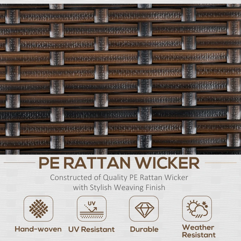 Best Six-Piece Rattan Sofa Set, with Glass-Top Table - Mixed Brown - Image 4