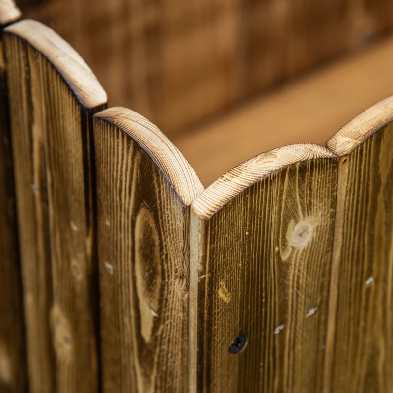 Best 172L Raised Garden Bed, Wooden Rectangle Planter Box, Outdoor Herb Vegetable Flower Pot (120L x 40W x 40H cm) - Image 8