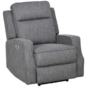 Best 150° Electric Reclining Chair, with USB port and Footrest - Charcoal Grey