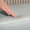Best PU Leather Footstool with 4 Plastic Legs, Grey - Image 7