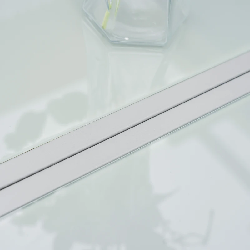 Best 7 Piece Garden Dining Set, Outdoor Table and 6 Stackable Chairs, Steel Frame, Tempered Glass Top Table, Mesh Seats, Grey - Image 7