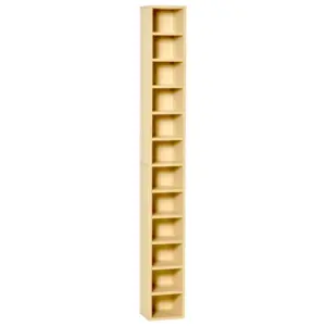 Best 204 CD Tall Narrow Media Storage Tower - Oak Tone