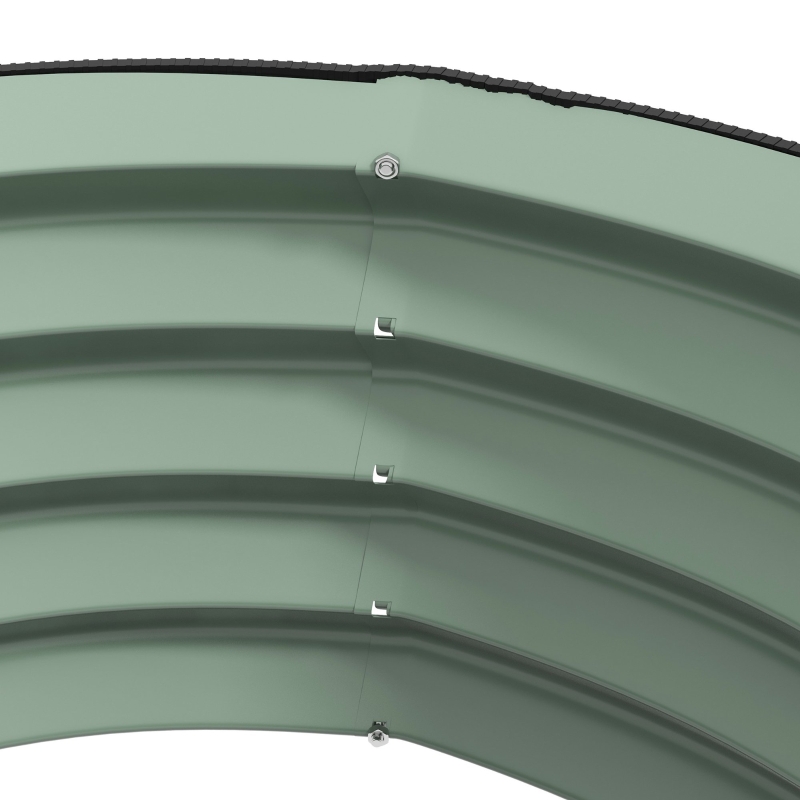 Best Set of 2 Raised Garden Bed, Metal Planter Box with Safety Edging, Easy-to-assemble Stock Tank, Green - Image 9