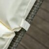 Best Set of 2 Sun Lounger Cushions, Replacement Cushions for Rattan Furniture with Ties, 196 x 55 cm, Cream White - Image 9
